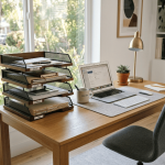 Bannettes de bureau organisées