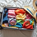 Valise d'été parfaitement organisée avec vêtements
