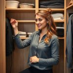 Vanessa organise un tiroir.