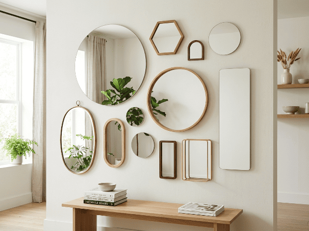 Organiser les miroirs pour un desing mural parfait